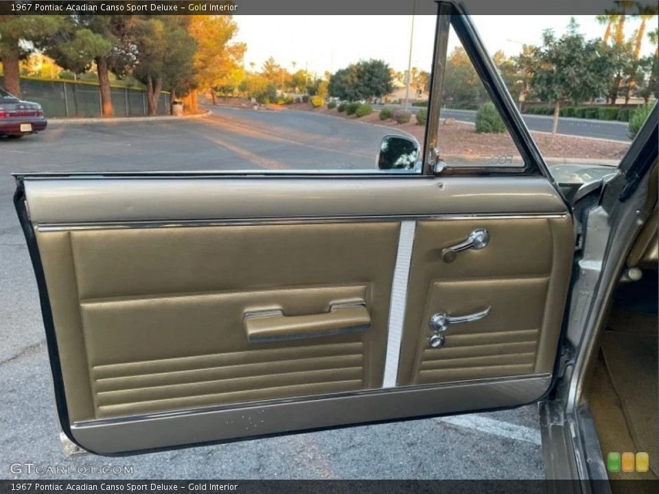 Gold Interior Door Panel for the 1967 Pontiac Acadian Canso Sport Deluxe #146544076