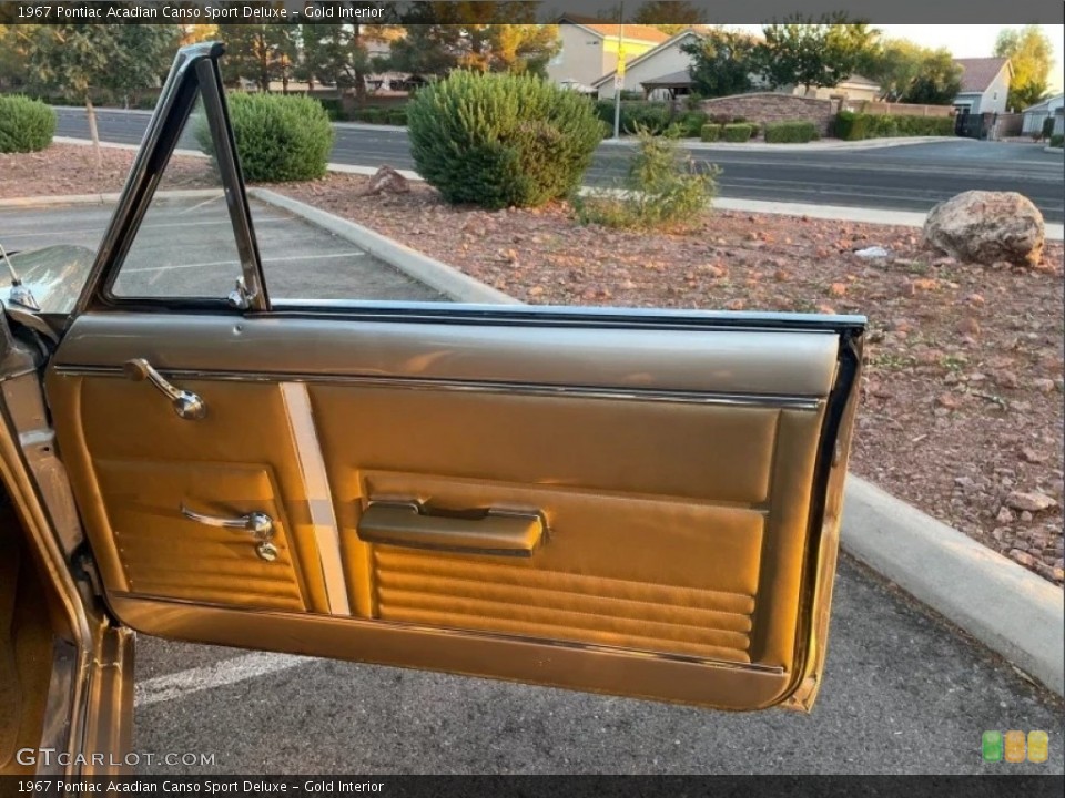 Gold Interior Door Panel for the 1967 Pontiac Acadian Canso Sport Deluxe #146544127