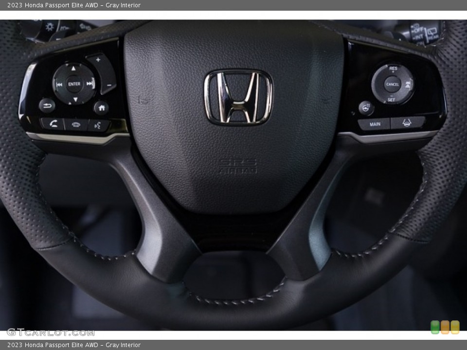 Gray Interior Steering Wheel for the 2023 Honda Passport Elite AWD #146545171
