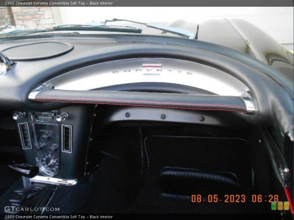 Black Interior Dashboard for the 1960 Chevrolet Corvette Convertible Soft Top #146546728