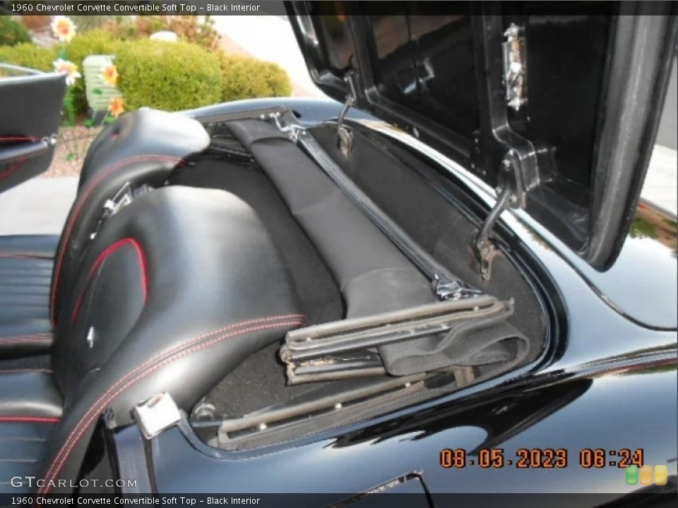 Black Interior Trunk for the 1960 Chevrolet Corvette Convertible Soft Top #146546849