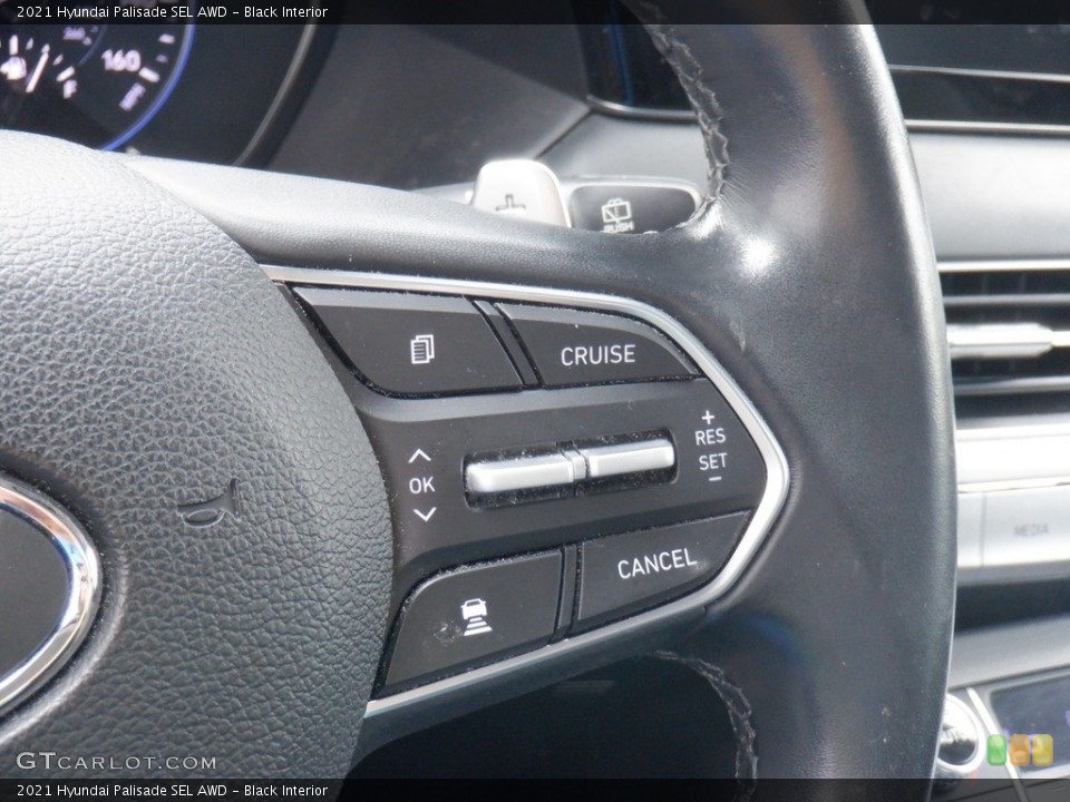 Black Interior Steering Wheel for the 2021 Hyundai Palisade SEL AWD #146547156