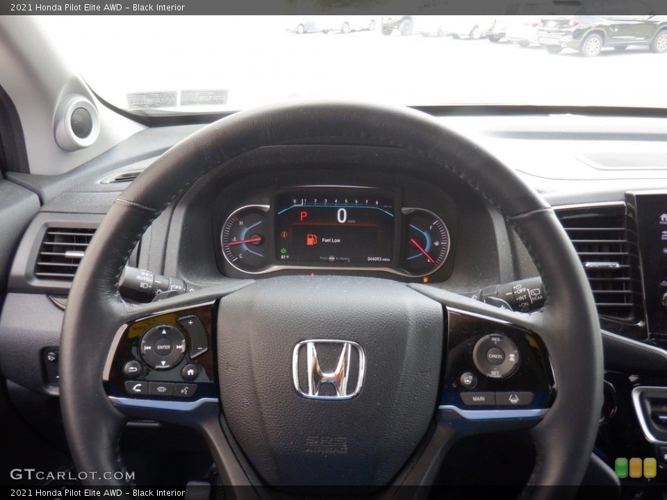 Black Interior Steering Wheel for the 2021 Honda Pilot Elite AWD #146547225