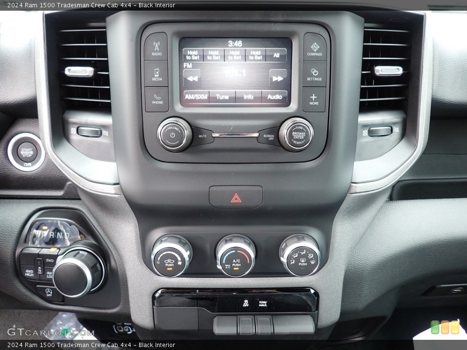 Black Interior Controls for the 2024 Ram 1500 Tradesman Crew Cab 4x4 #146547330