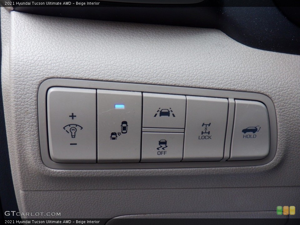 Beige Interior Controls for the 2021 Hyundai Tucson Ulitimate AWD #146547756