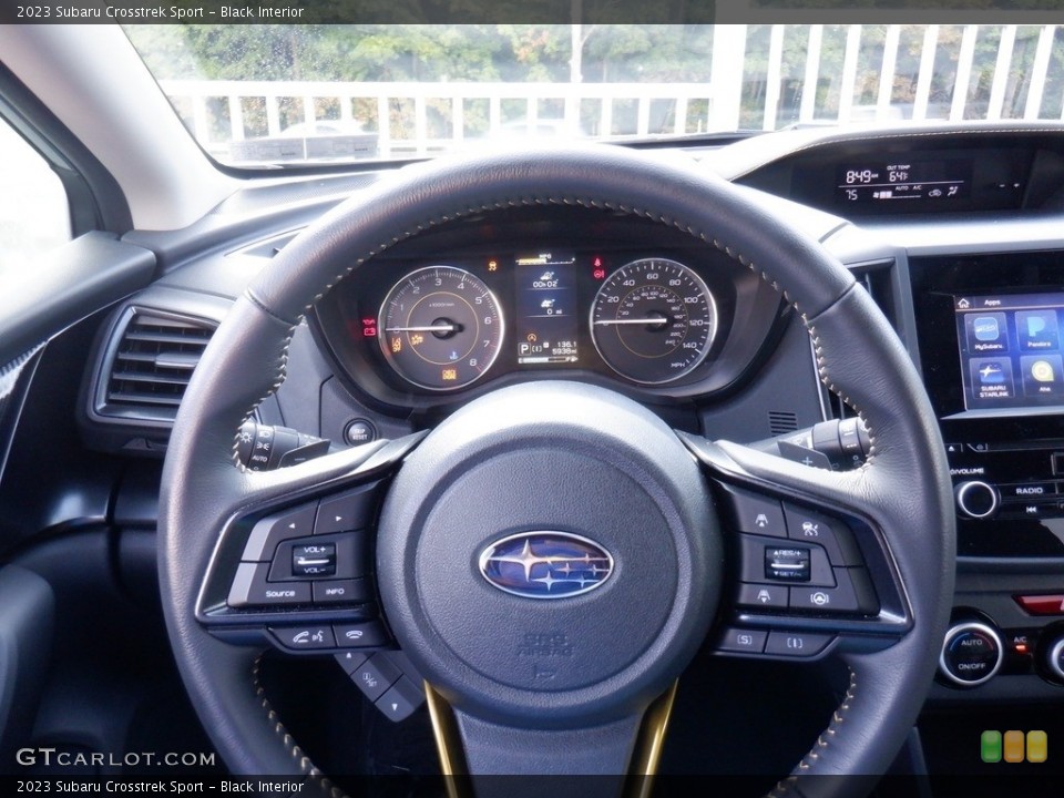 Black Interior Steering Wheel for the 2023 Subaru Crosstrek Sport #146549499