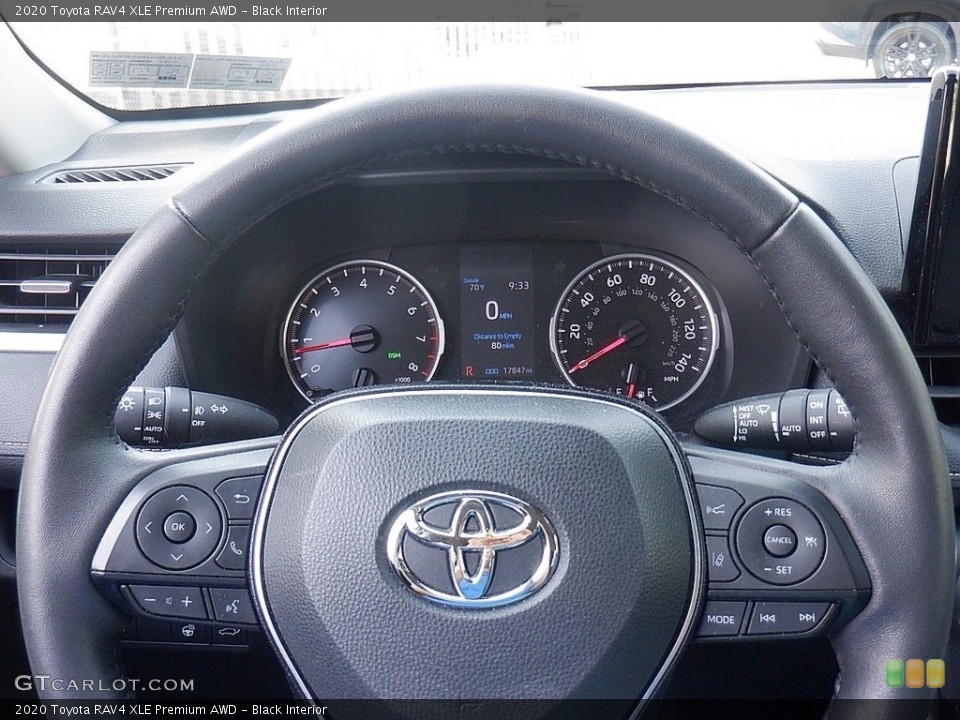 Black Interior Steering Wheel for the 2020 Toyota RAV4 XLE Premium AWD #146549853