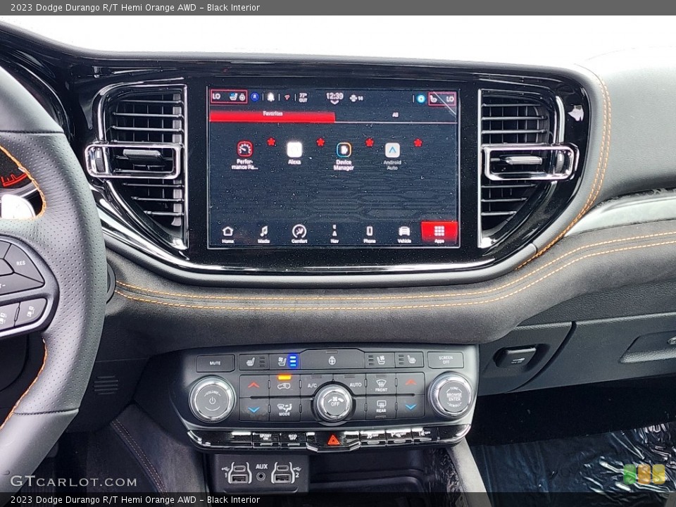 Black Interior Controls for the 2023 Dodge Durango R/T Hemi Orange AWD #146551144