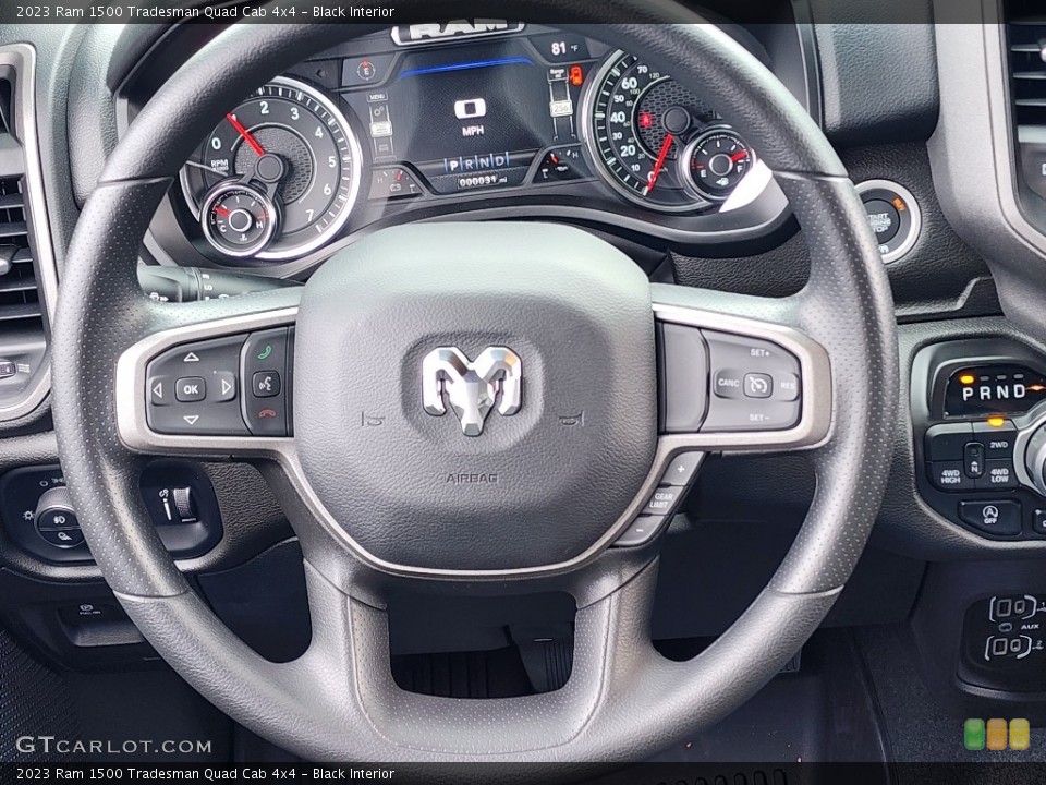 Black Interior Steering Wheel for the 2023 Ram 1500 Tradesman Quad Cab 4x4 #146552131