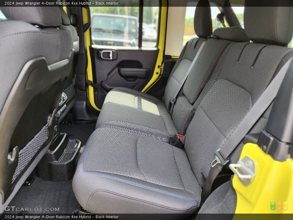 Black Interior Rear Seat for the 2024 Jeep Wrangler 4-Door Rubicon 4xe Hybrid #146552275