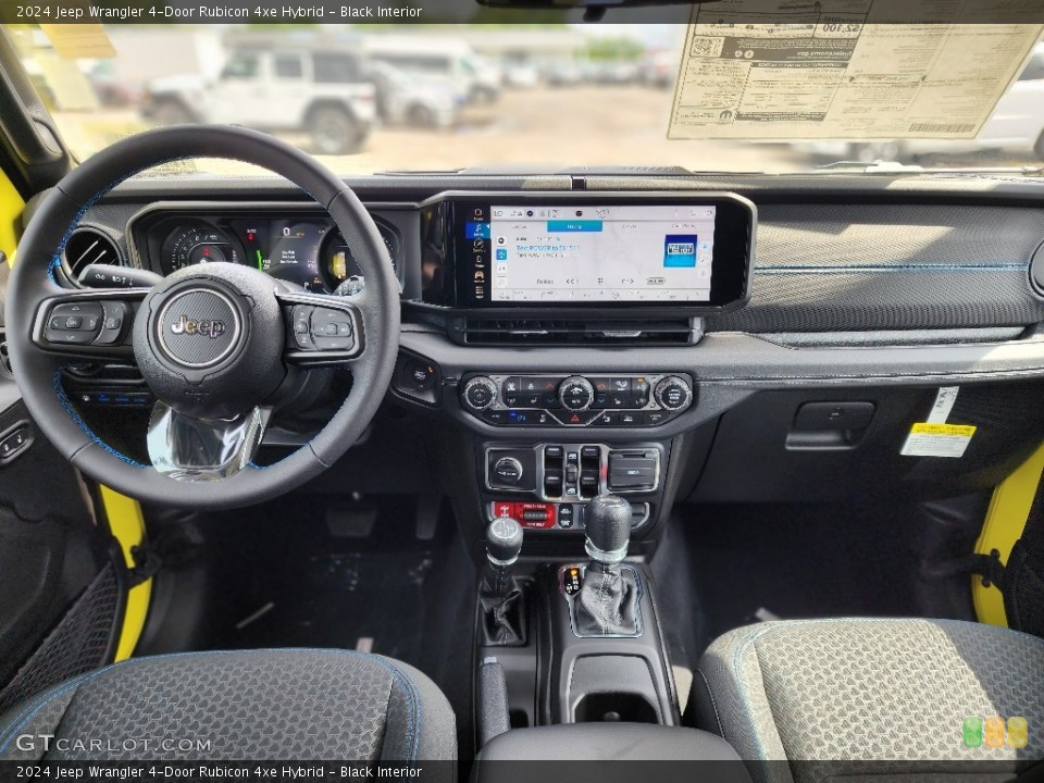Black Interior Dashboard for the 2024 Jeep Wrangler 4-Door Rubicon 4xe Hybrid #146552326