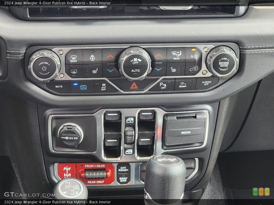 Black Interior Controls for the 2024 Jeep Wrangler 4-Door Rubicon 4xe Hybrid #146552347