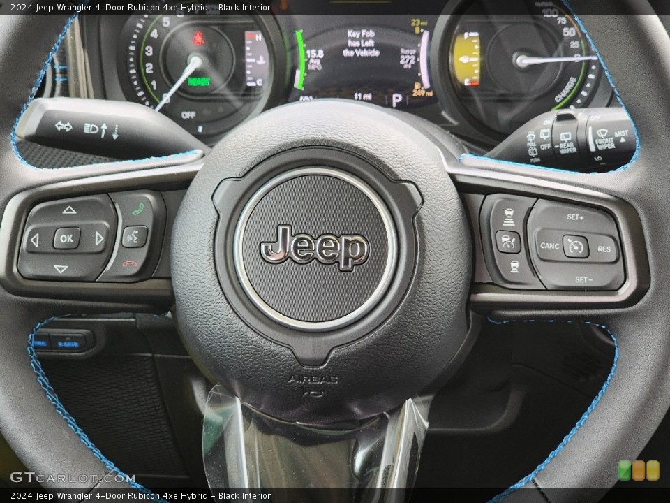 Black Interior Steering Wheel for the 2024 Jeep Wrangler 4-Door Rubicon 4xe Hybrid #146552392