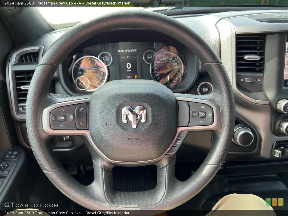 Diesel Gray/Black Interior Steering Wheel for the 2024 Ram 2500 Tradesman Crew Cab 4x4 #146553724