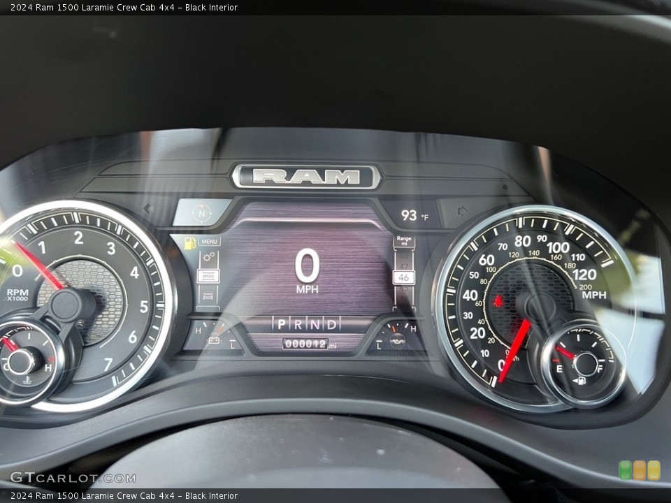 Black Interior Gauges for the 2024 Ram 1500 Laramie Crew Cab 4x4 #146554499