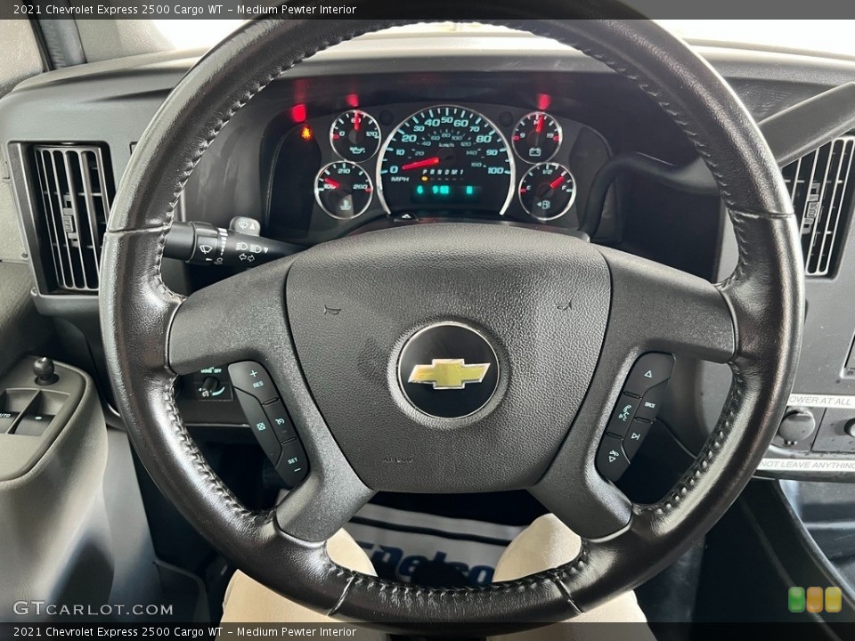Medium Pewter Interior Steering Wheel for the 2021 Chevrolet Express 2500 Cargo WT #146554505