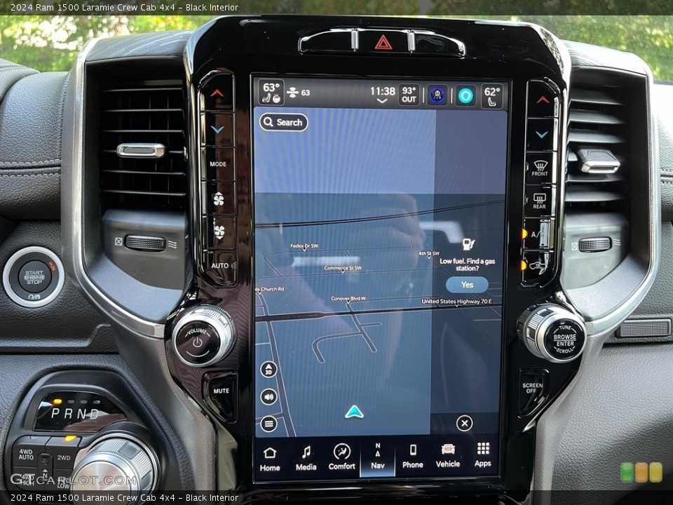 Black Interior Navigation for the 2024 Ram 1500 Laramie Crew Cab 4x4 #146554568