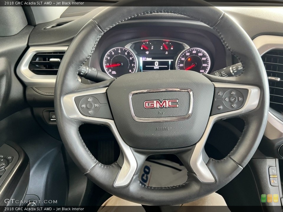Jet Black Interior Steering Wheel for the 2018 GMC Acadia SLT AWD #146555048