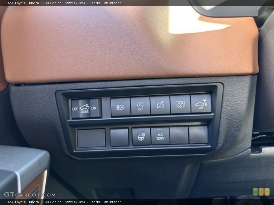 Saddle Tan Interior Controls for the 2024 Toyota Tundra 1794 Edition CrewMax 4x4 #146555216