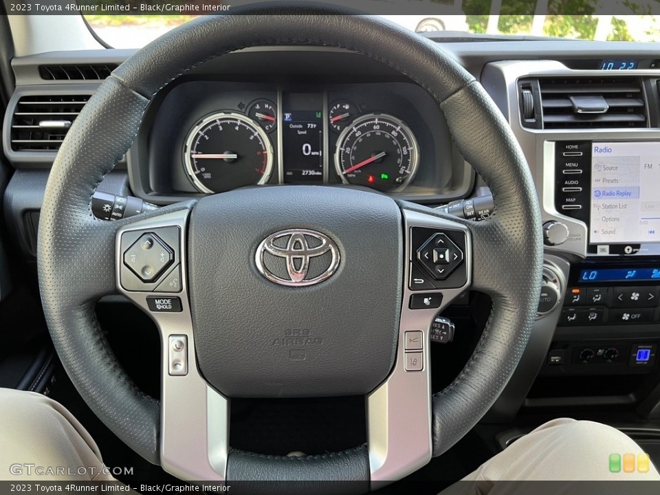 Black/Graphite Interior Steering Wheel for the 2023 Toyota 4Runner Limited #146555366