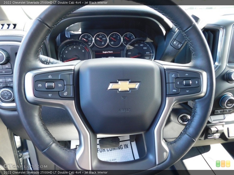 Jet Black Interior Steering Wheel for the 2022 Chevrolet Silverado 2500HD LT Double Cab 4x4 #146555411