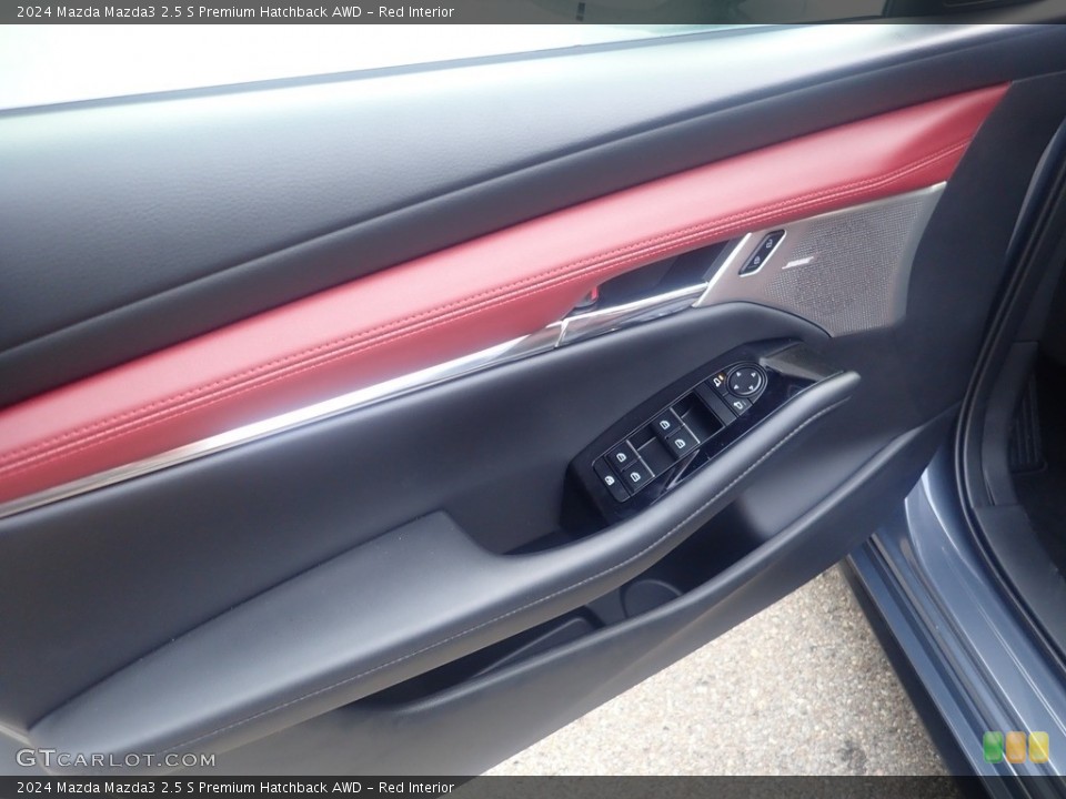 Red Interior Door Panel for the 2024 Mazda Mazda3 2.5 S Premium Hatchback AWD #146555516