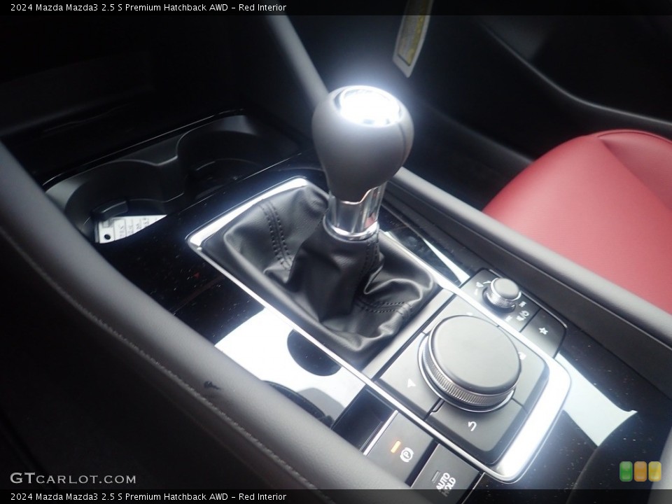 Red Interior Transmission for the 2024 Mazda Mazda3 2.5 S Premium Hatchback AWD #146555555