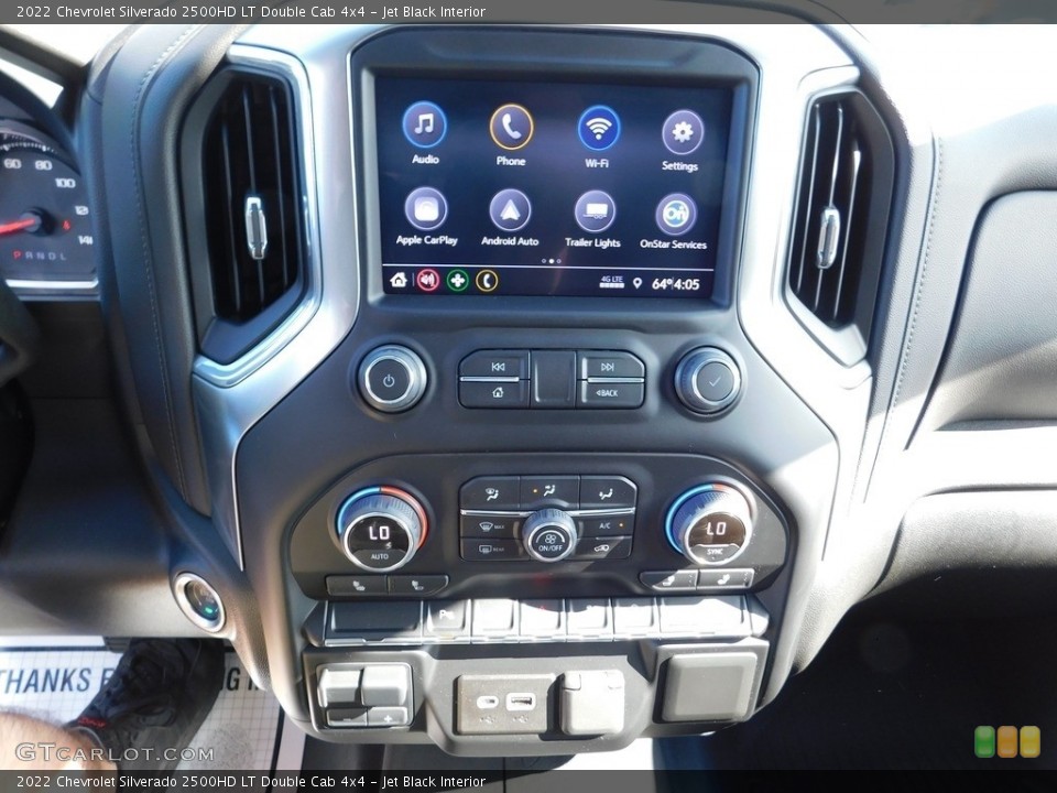 Jet Black Interior Controls for the 2022 Chevrolet Silverado 2500HD LT Double Cab 4x4 #146555561