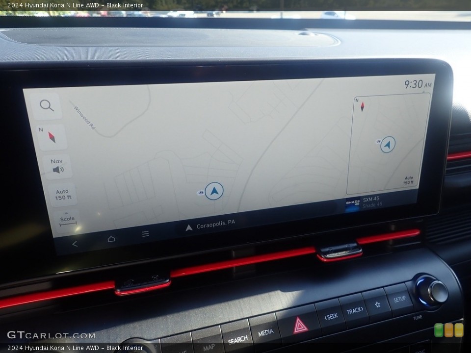 Black Interior Navigation for the 2024 Hyundai Kona N Line AWD #146556314