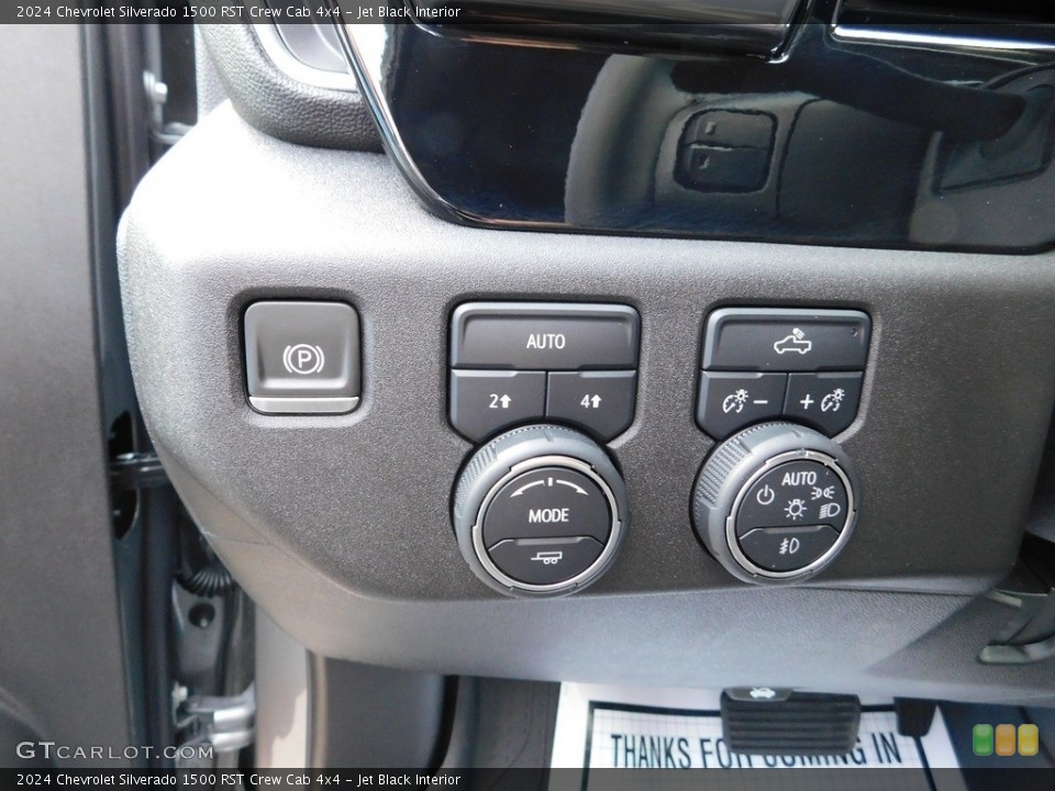 Jet Black Interior Controls for the 2024 Chevrolet Silverado 1500 RST Crew Cab 4x4 #146556539