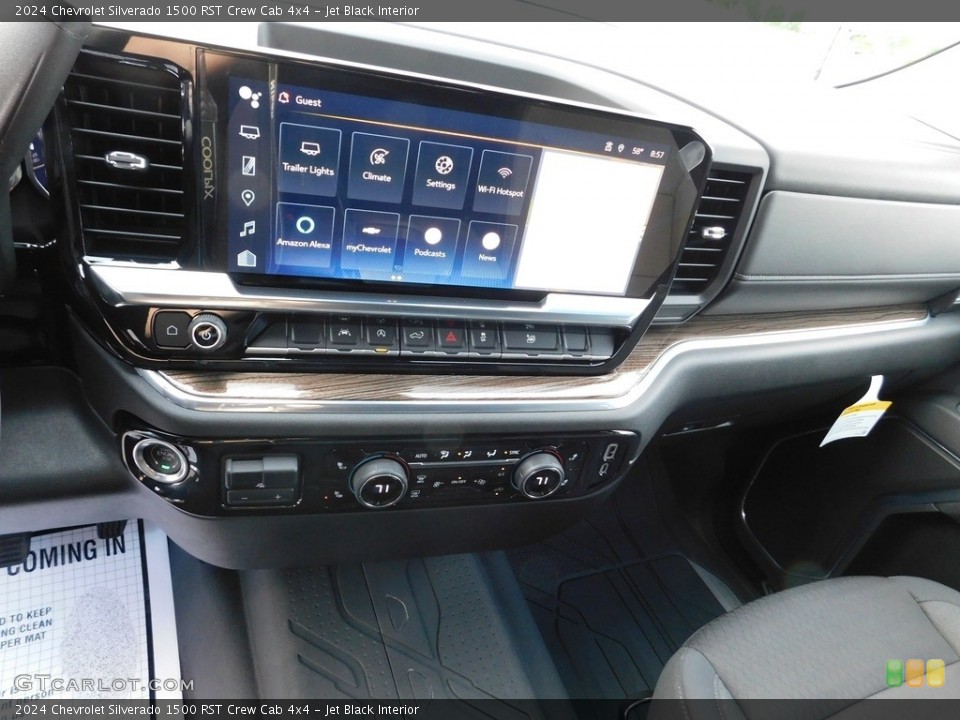 Jet Black Interior Controls for the 2024 Chevrolet Silverado 1500 RST Crew Cab 4x4 #146556599