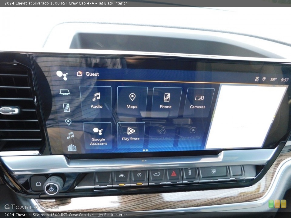 Jet Black Interior Controls for the 2024 Chevrolet Silverado 1500 RST Crew Cab 4x4 #146556638