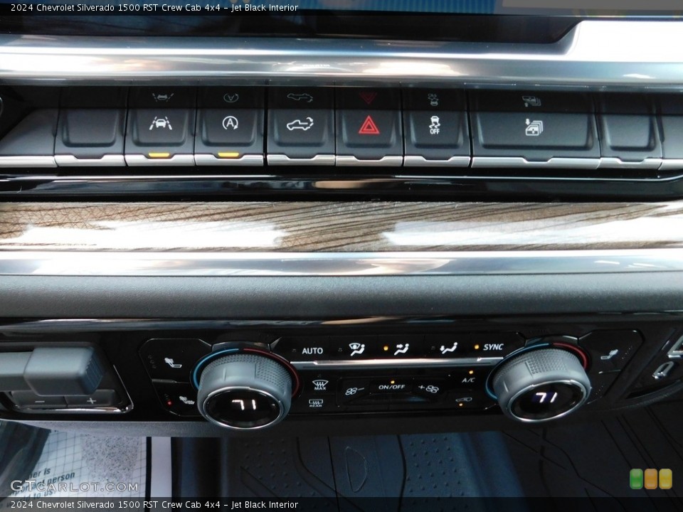 Jet Black Interior Controls for the 2024 Chevrolet Silverado 1500 RST Crew Cab 4x4 #146556653