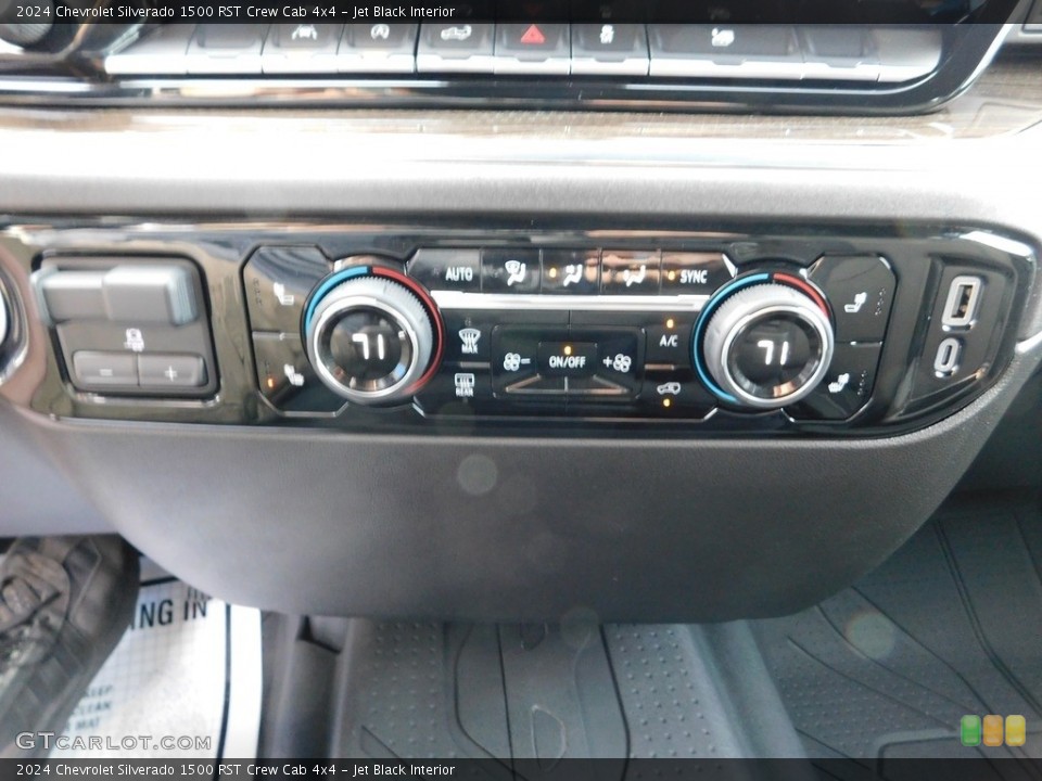 Jet Black Interior Controls for the 2024 Chevrolet Silverado 1500 RST Crew Cab 4x4 #146556677