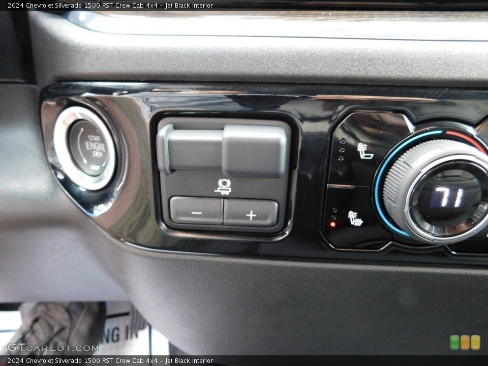 Jet Black Interior Controls for the 2024 Chevrolet Silverado 1500 RST Crew Cab 4x4 #146556701