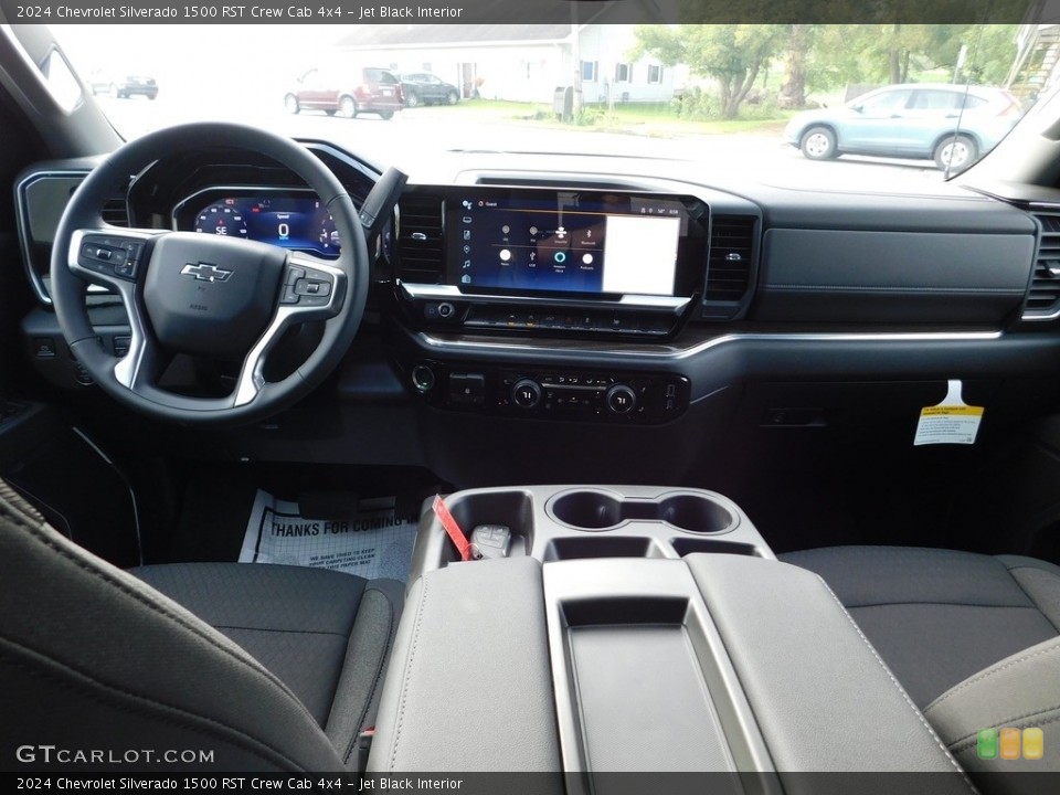 Jet Black Interior Dashboard for the 2024 Chevrolet Silverado 1500 RST Crew Cab 4x4 #146556788