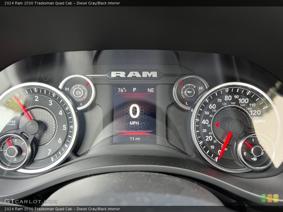 Diesel Gray/Black Interior Gauges for the 2024 Ram 1500 Tradesman Quad Cab #146556839