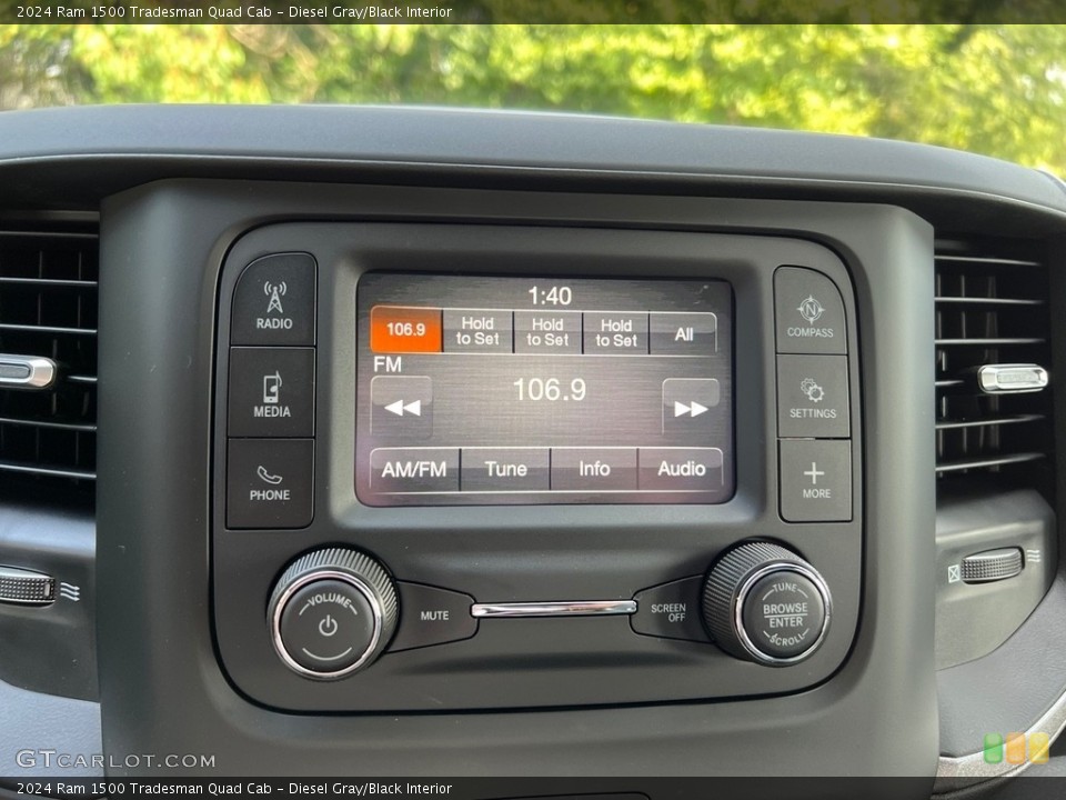 Diesel Gray/Black Interior Audio System for the 2024 Ram 1500 Tradesman Quad Cab #146556878