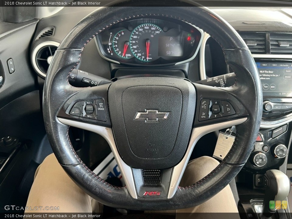 Jet Black Interior Steering Wheel for the 2018 Chevrolet Sonic LT Hatchback #146557052