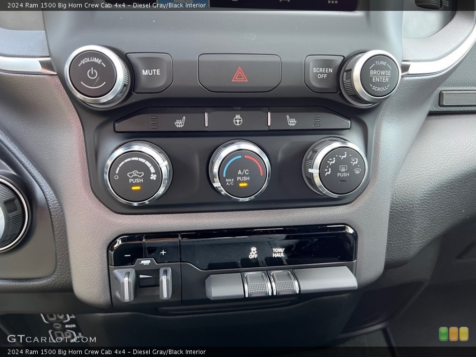 Diesel Gray/Black Interior Controls for the 2024 Ram 1500 Big Horn Crew Cab 4x4 #146557715