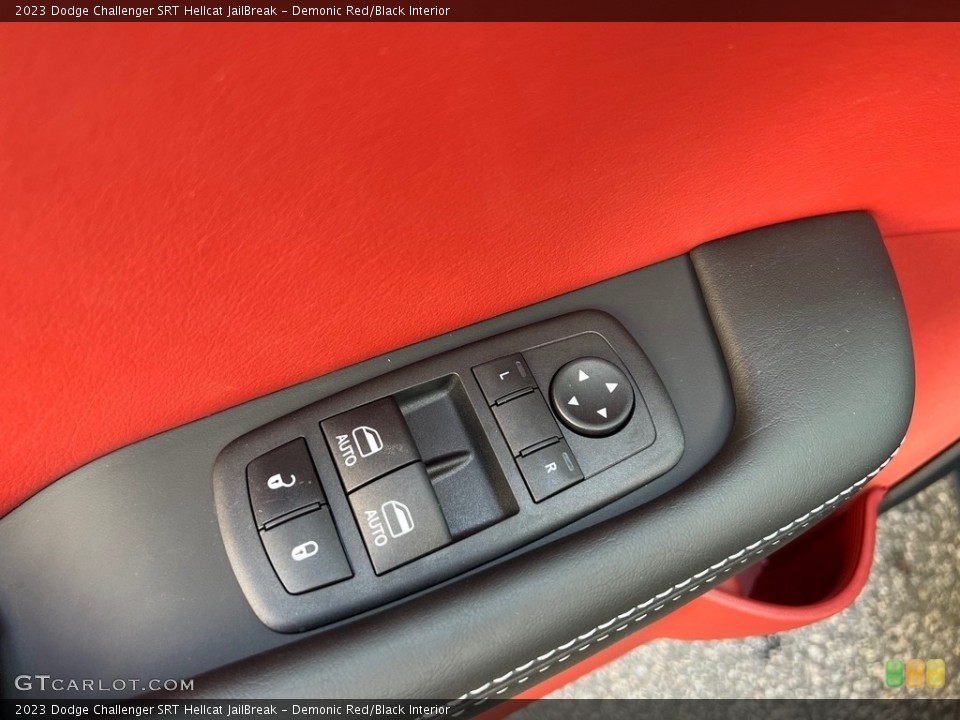 Demonic Red/Black Interior Door Panel for the 2023 Dodge Challenger SRT Hellcat JailBreak #146557988