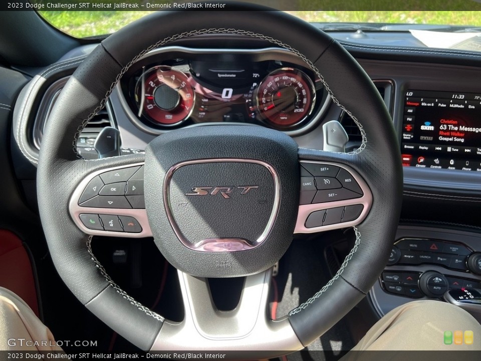 Demonic Red/Black Interior Steering Wheel for the 2023 Dodge Challenger SRT Hellcat JailBreak #146558144