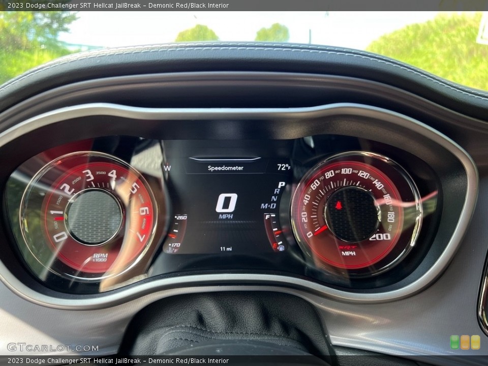 Demonic Red/Black Interior Gauges for the 2023 Dodge Challenger SRT Hellcat JailBreak #146558155