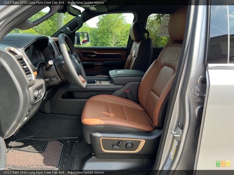 Black/New Saddle Interior Photo for the 2023 Ram 1500 Long Horn Crew Cab 4x4 #146558732