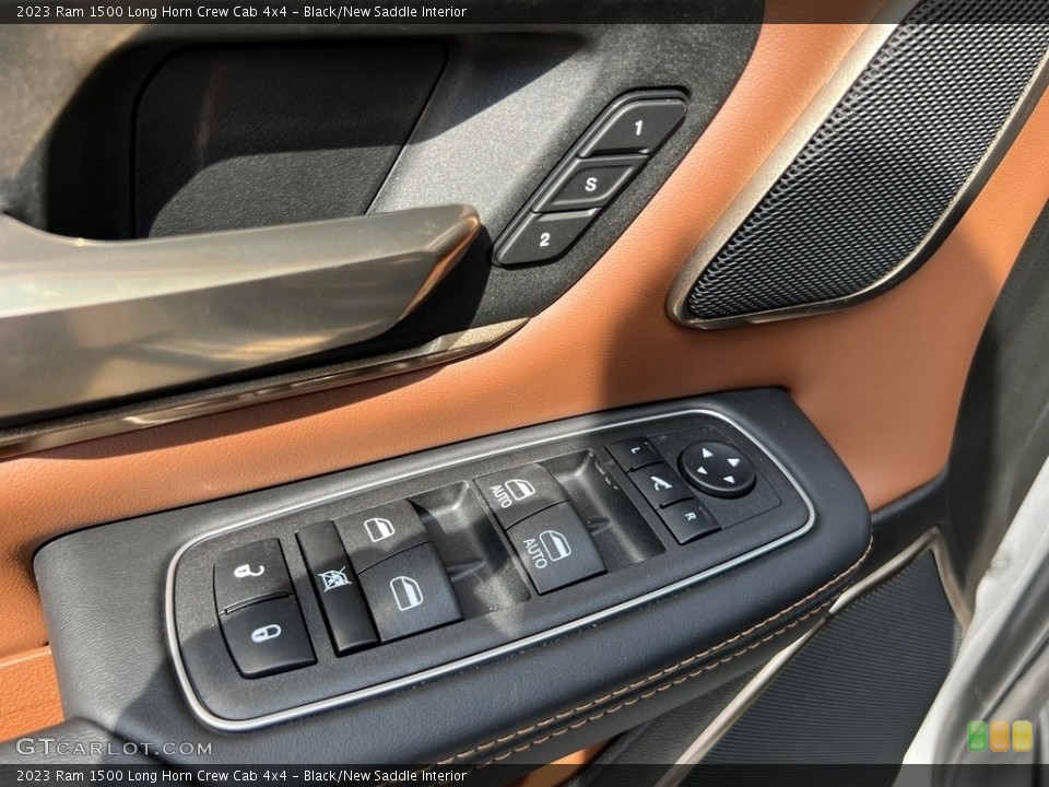 Black/New Saddle Interior Door Panel for the 2023 Ram 1500 Long Horn Crew Cab 4x4 #146558756