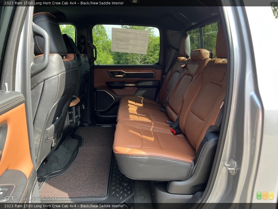 Black/New Saddle Interior Rear Seat for the 2023 Ram 1500 Long Horn Crew Cab 4x4 #146558801