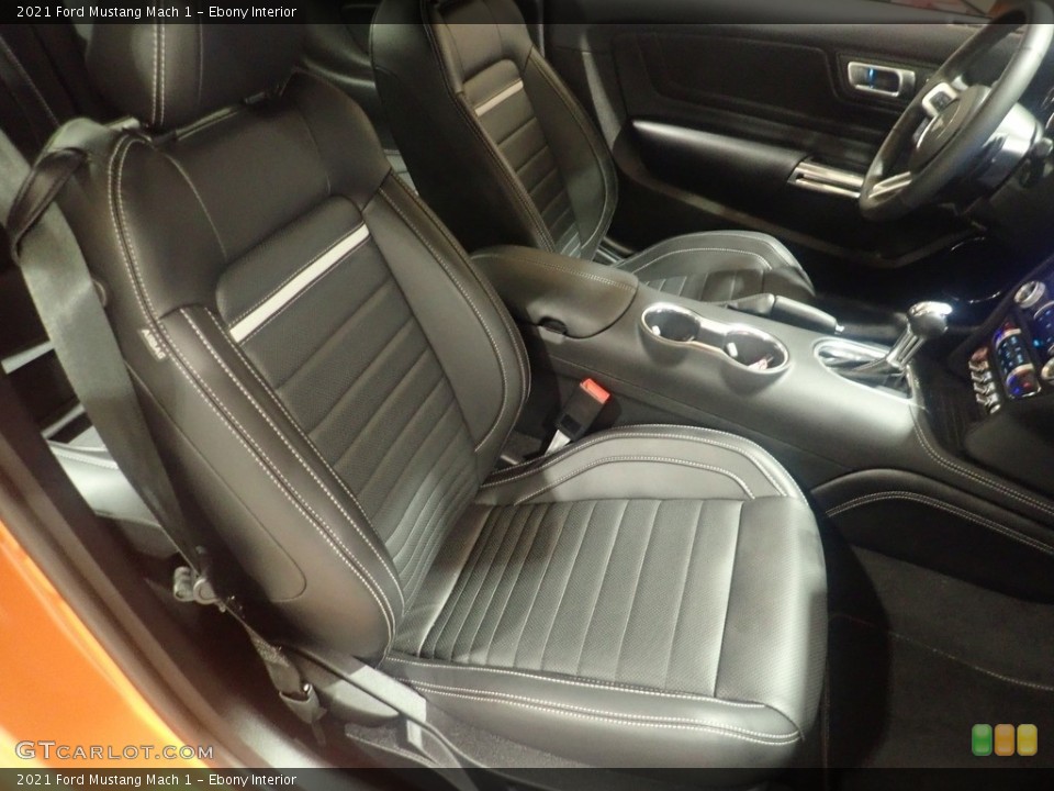 Ebony Interior Front Seat for the 2021 Ford Mustang Mach 1 #146558816