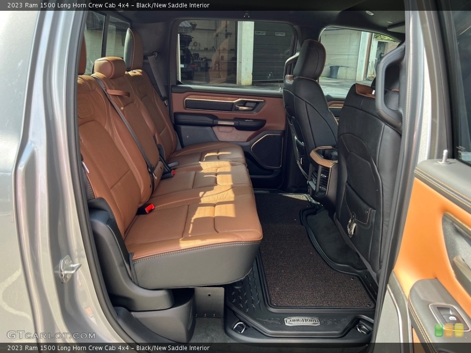 Black/New Saddle Interior Rear Seat for the 2023 Ram 1500 Long Horn Crew Cab 4x4 #146558855