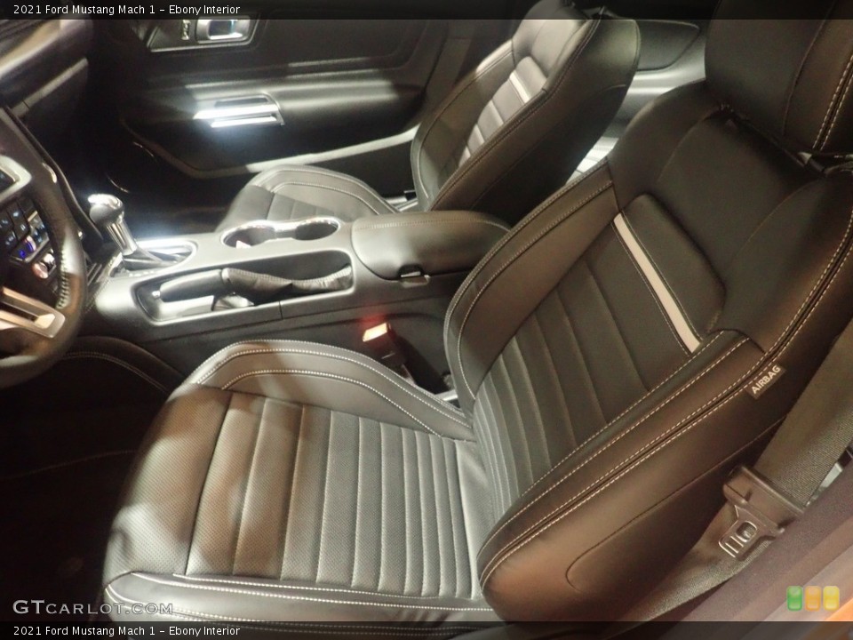 Ebony Interior Front Seat for the 2021 Ford Mustang Mach 1 #146558876