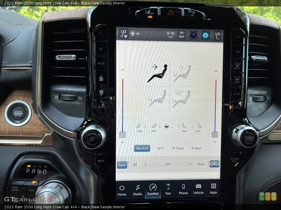 Black/New Saddle Interior Controls for the 2023 Ram 1500 Long Horn Crew Cab 4x4 #146558984